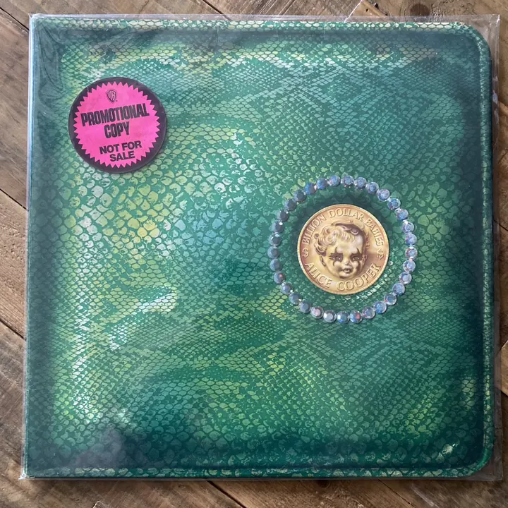 Alice Cooper promotional vinyl in snakeskin sleeve