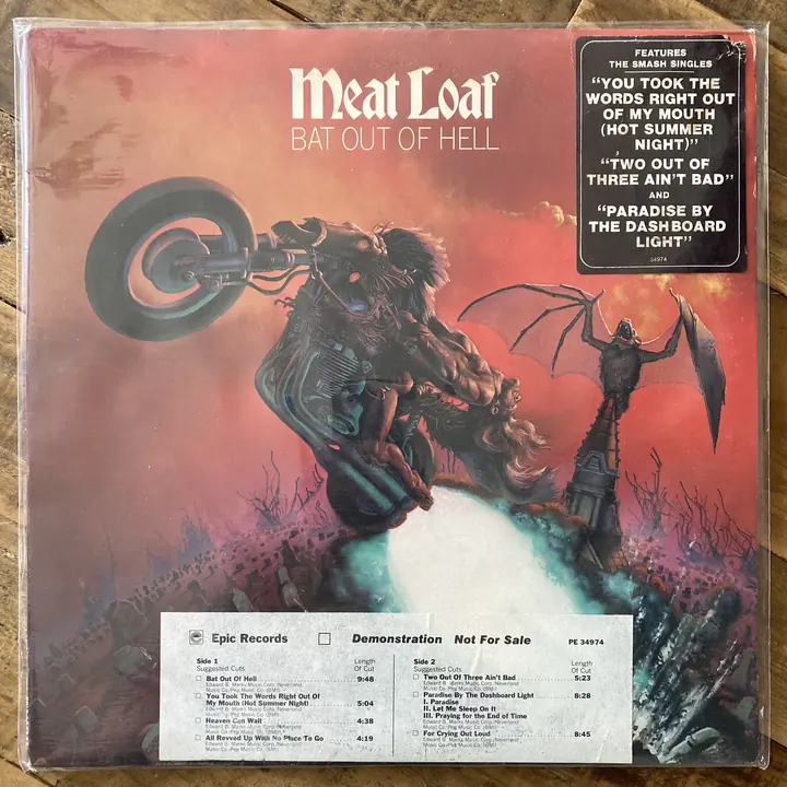 Meat Loaf Bat Out of Hell promotional vinyl