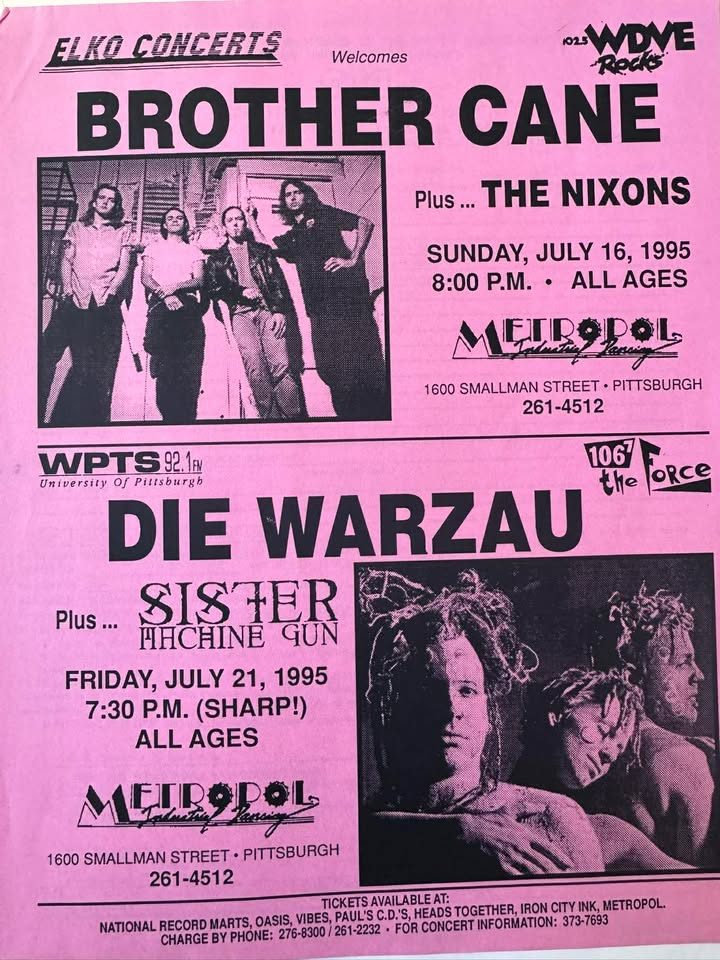 Brother Cane and The Nixons concert show bill
