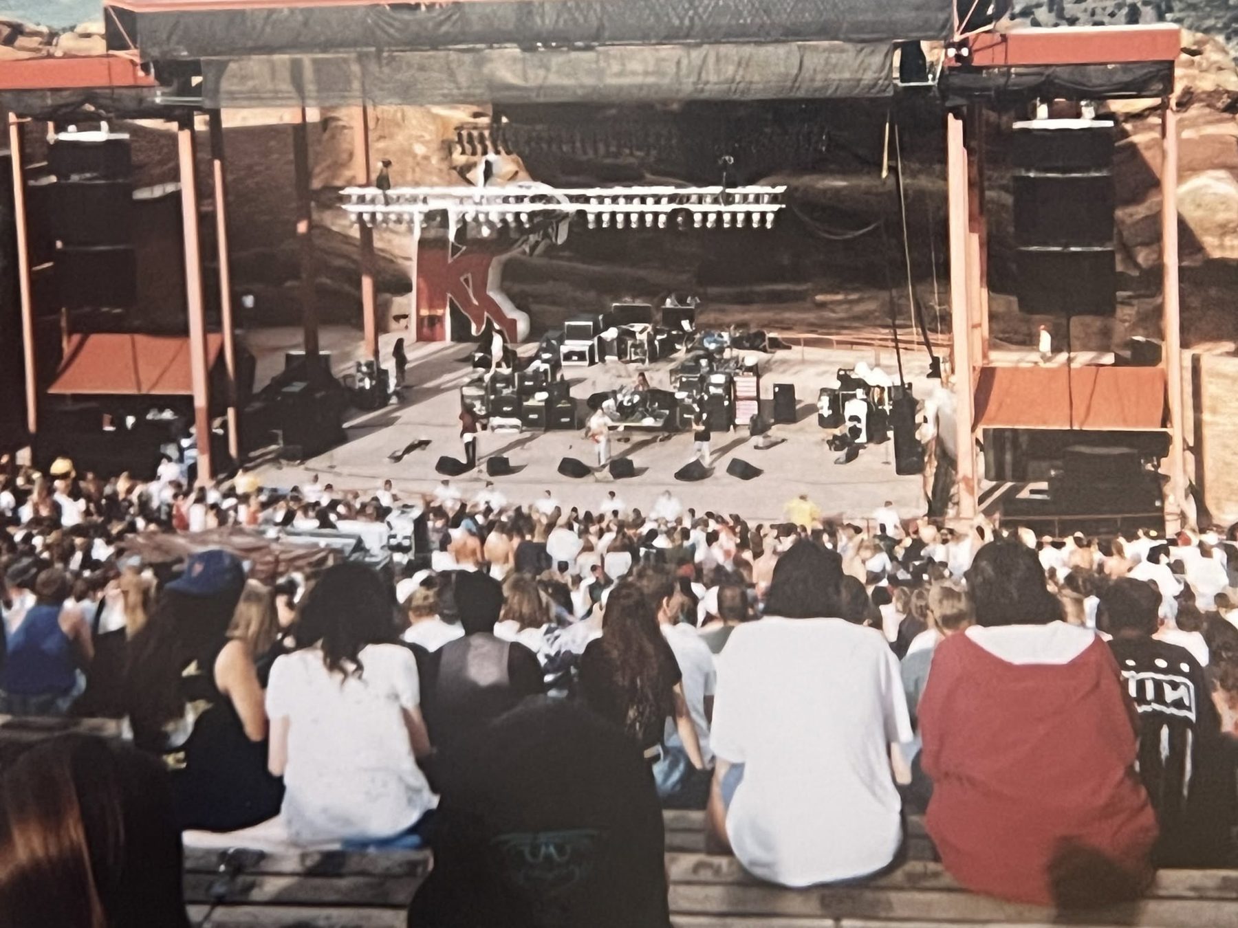 Vintage concert stage photograph from the tour archive